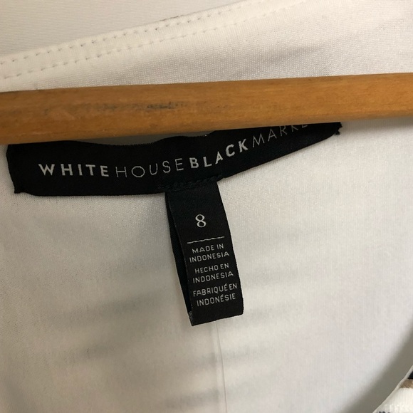 NWT WHBM Stripe Jacquard Bodice Top Sz 8 - Picture 10 of 12